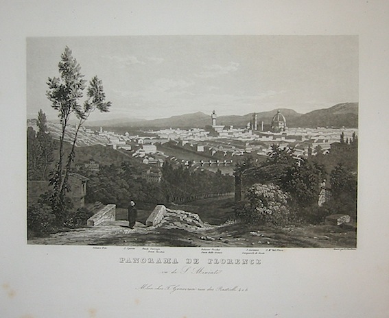 Cherbuin Louis Panorama de Florence vu de S. Miniato 1840 ca. Milano